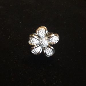 Lia Sophia Wild Rose ring silver with crystals